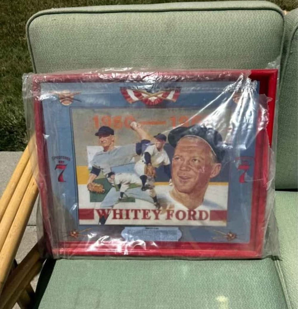 Seagram’s 7 Crown Whitney Ford Bar Mirror 20 X 16 LIMITED NY Yankees HOF